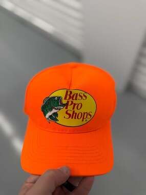 Bass Pro Shops Hat Bright Orange Color: Orange....